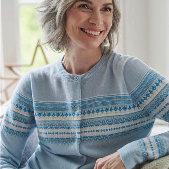 Fair Isle Cardigan by Woolovers NWT - Picture 12 of 15